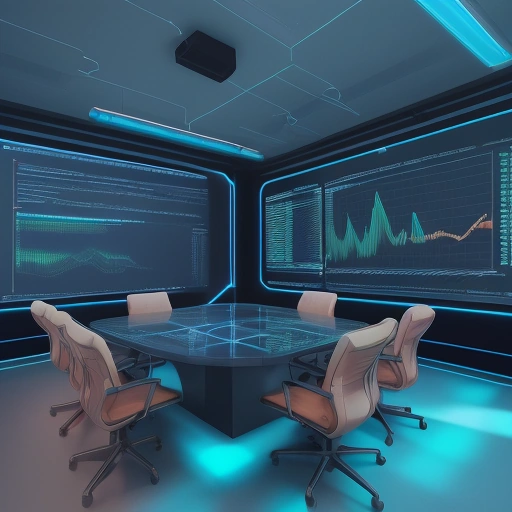 Holograma ilustrativo representando a fusão entre a ciência de dados do AlphaGenome e métricas preditivas de marketing digital para empresas.