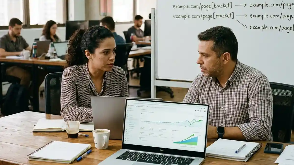 Diretor de crescimento B2B e especialista em SEO comemorando a recuperação de tráfego orgânico e receita após corrigir a falha técnica de URLs com colchetes.